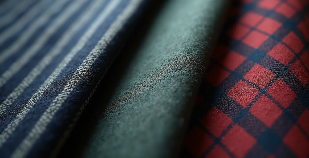 Farbpalette und Muster für Geschäftsanzüge