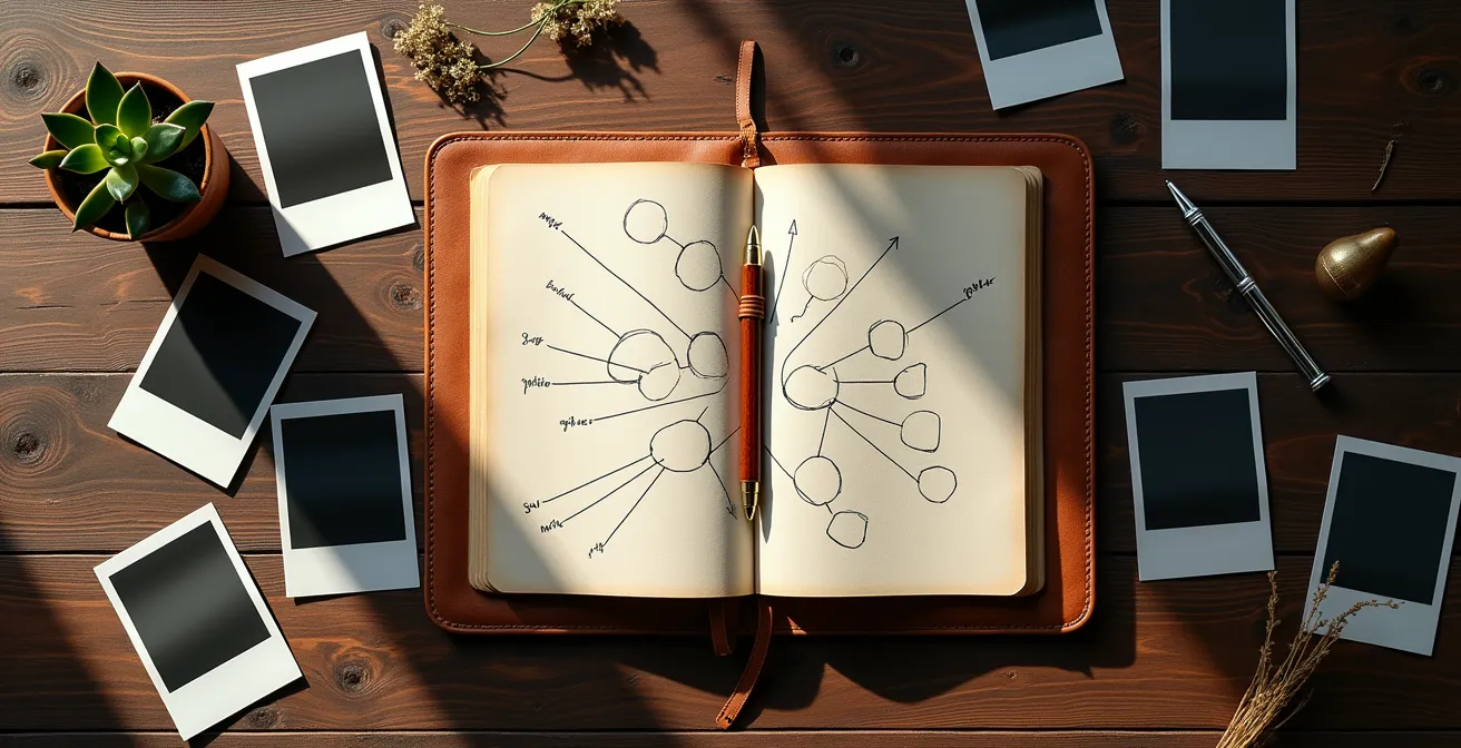 Kreative Geschenk-Planungsmethode mit persönlichen Werten im Fokus