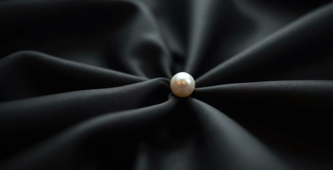 Das kleine Schwarze als Symbol zeitloser Eleganz in Nahaufnahme